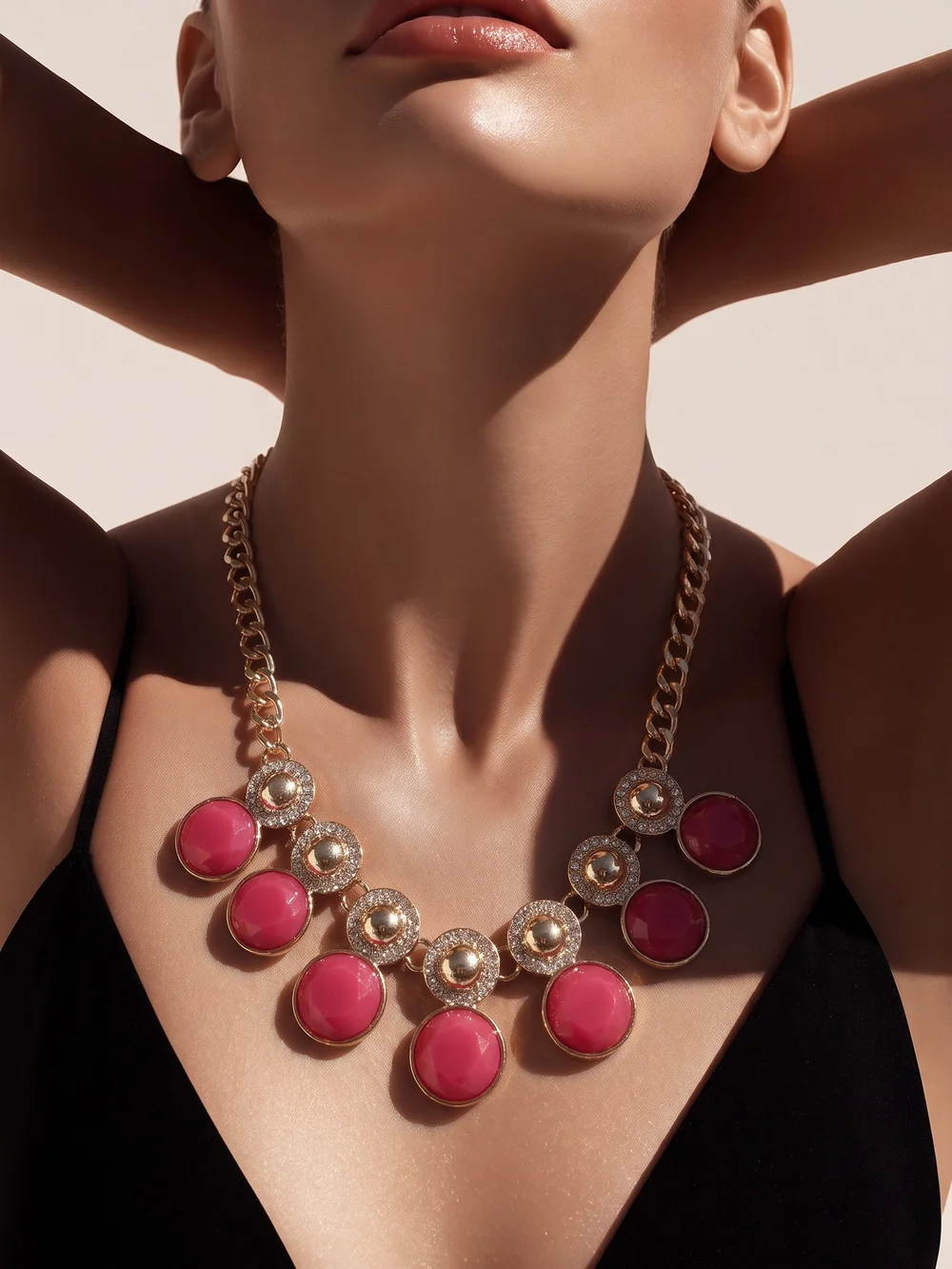 Charter Club Pink Statement Jewelry Set – Necklace, Bracelet & Earrings
